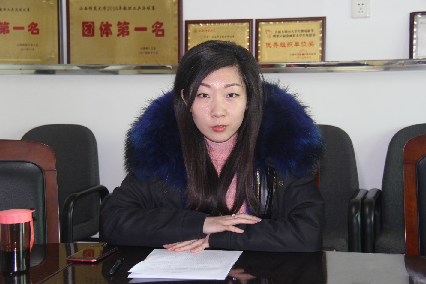 空乘学生党支部书记杨谨瑜述职